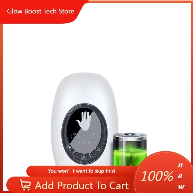 

NYLCD Display Chargeable Electric Air Compression Heating Kneading Acupoint Shiatsu Finger Hand Wrist Massager Tool