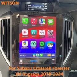 WITSON Android 14 Tesla Auto Stereo For Subaru Crossrek Forester XV Impreza 2018-2024 QLED Screen Car Multimedia Carplay Navi