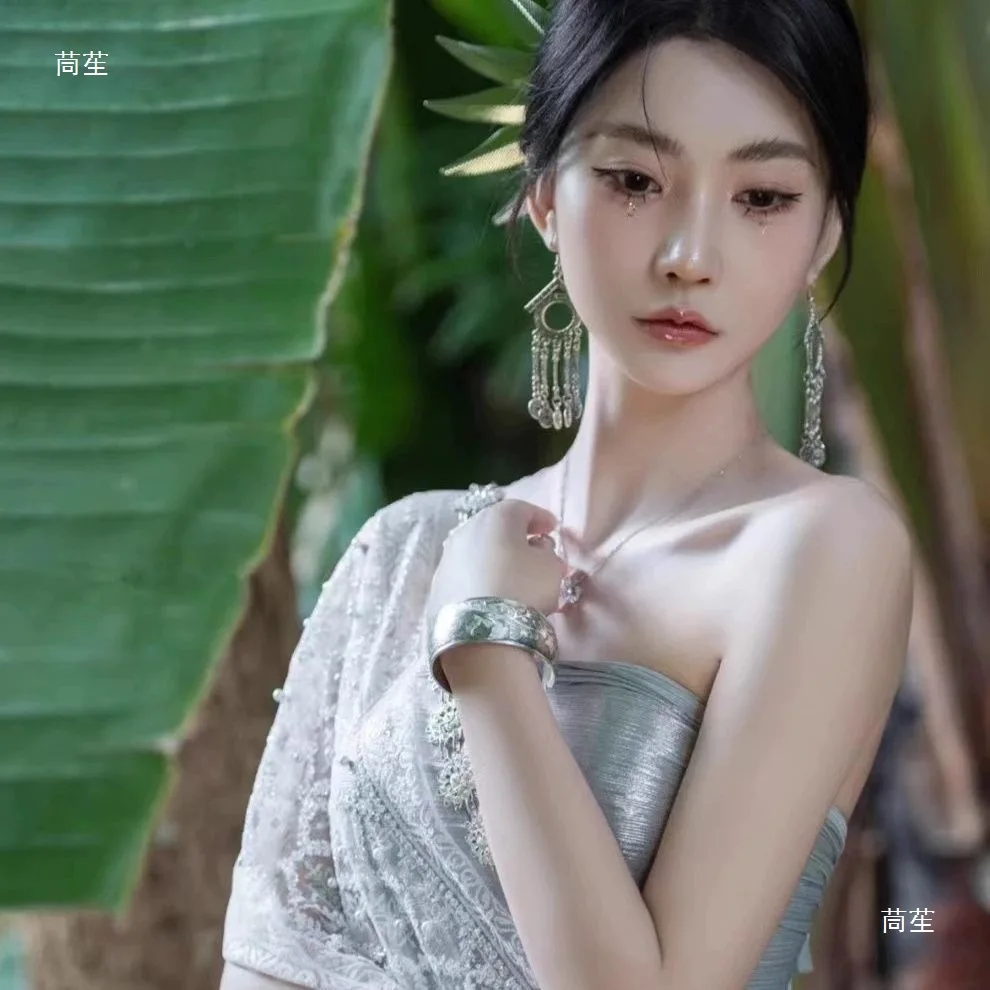 กิ๊บติดผมสไตล์พระราชวัง กิ๊บติดผมสไตล์ไทยสไตล์ชาติพันธุ์ประดับคริสตัล