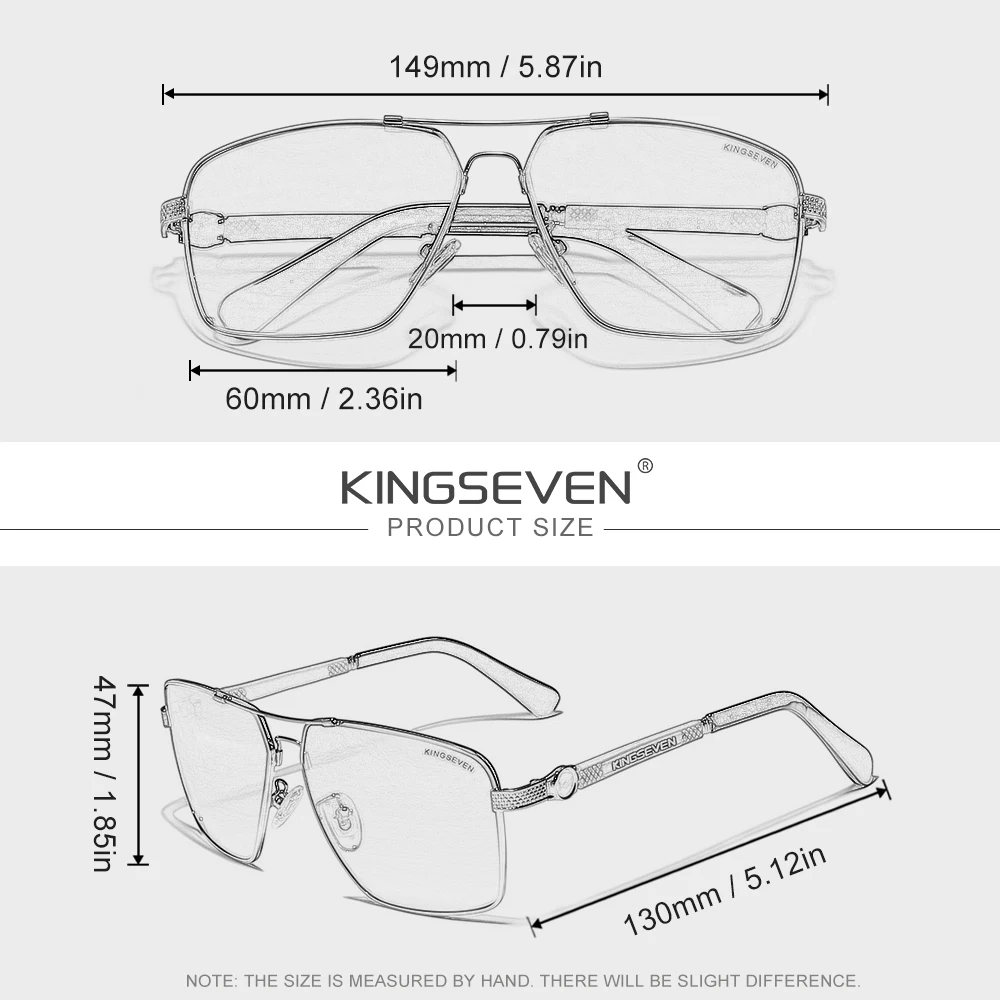 KINGSEVEN Marke männer Sonnenbrille Polarisierte Anti-Glare Angeln Fahren Gläser UV400 Shades Für Männer/Frauen – Detail 1