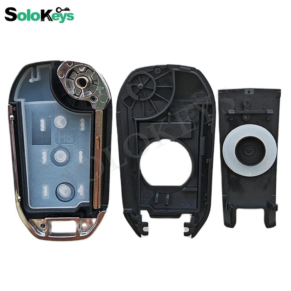 SOLOKEYS Original Board P/N: 9810666677 Flip Remote Key For Peugeot 3008 Expert Citroen 434Mhz FSK 4A Chip 2015DJ2893 With LOGO