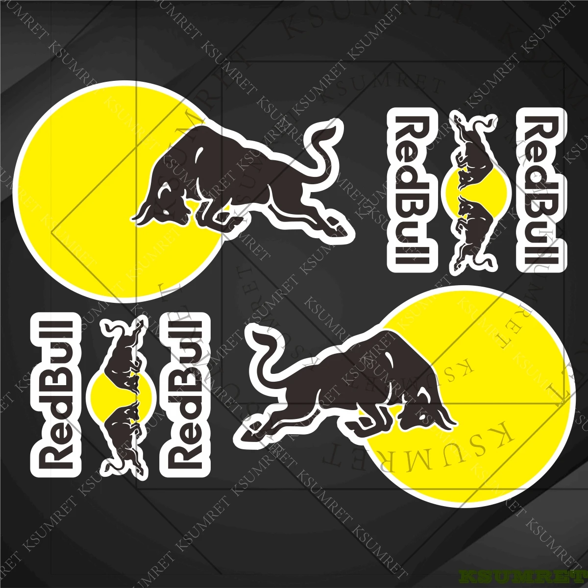 

Vinyl For Red Bull Sticker Motorcycle Decal Logo Waterproof