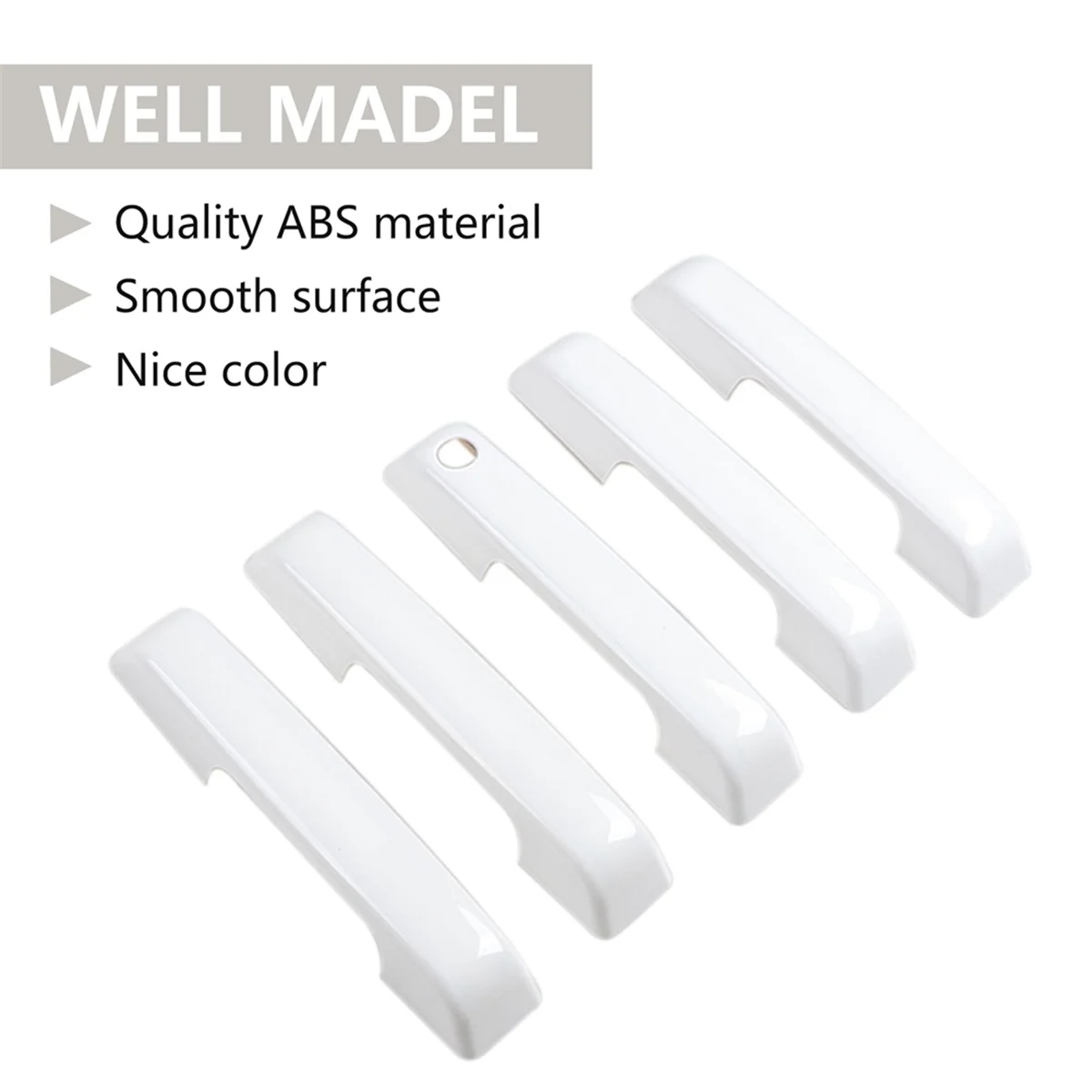 

Car Door Handle Protector Tailgate Handle Cover Trim for Ford Bronco 21-2024 Accessories White Without Smart Switch Hole