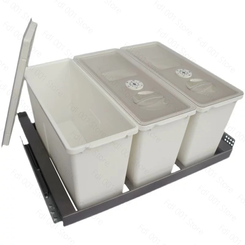 Three-category rice storage box drawer design insect-proof and moisture-proof sealing