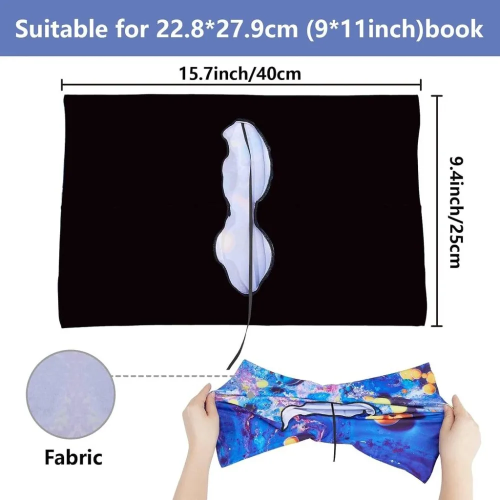 Gothic Style Book Cover Coloured Glass Rose Durable Study Accessory Stretchable Elastic Notebook Polyester Sleeve Protector