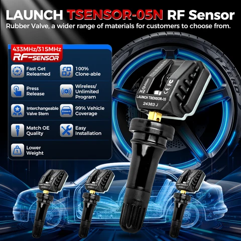 Датчик давления в шинах LAUNCH RF 433/315 МГц TPMS Mx-Sensor, инструмент для диагностики и ремонта шин, автомобильный аксессуар, программатор X431 TSGUN