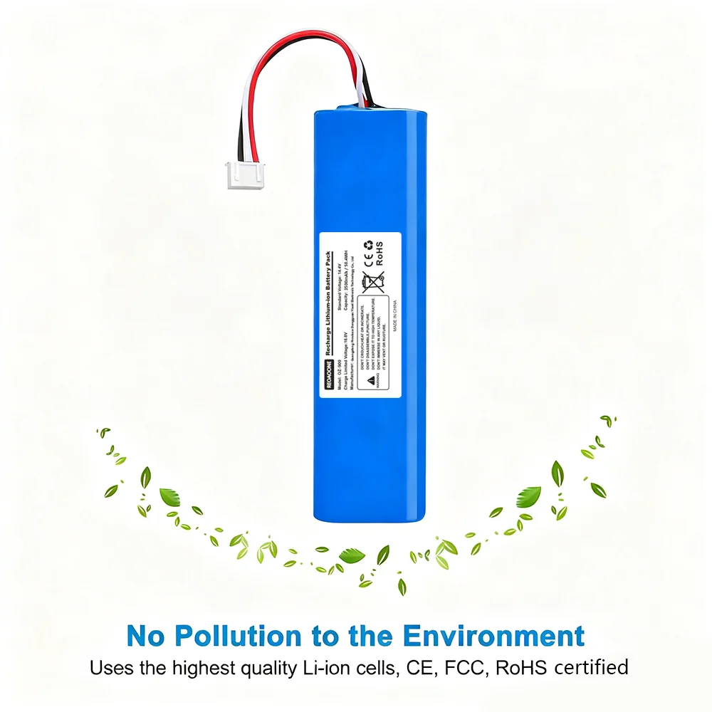 

14.4V High Capacity 3500mAh Battery for Ecovacs Deebot Ozmo 900 901 920 930 937 N8 N8 Pro, BMS Safety, Easy Fit