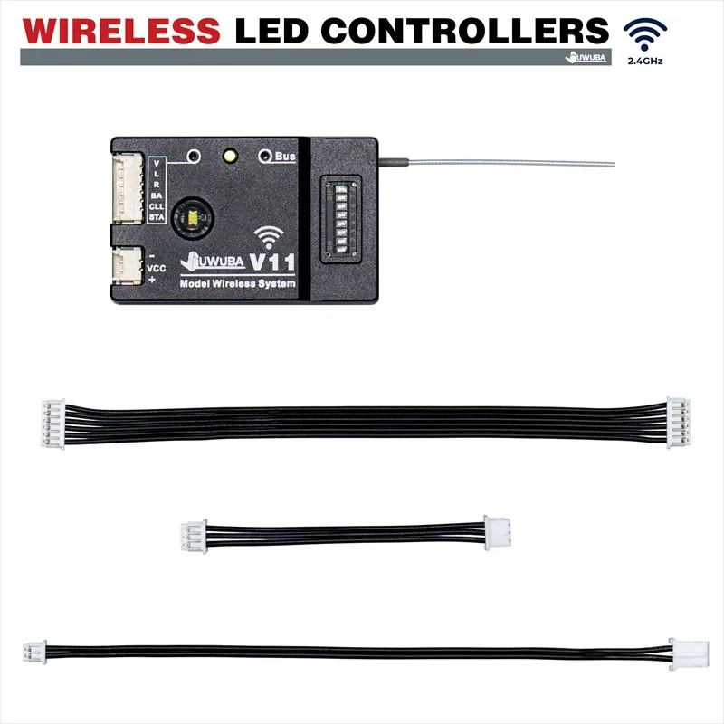 

Wireless LED Controllers System V11 Transmitter Receiver Set Taillight Wireless Light Group Upgrade For 1/14 Tamiya Toy Parts