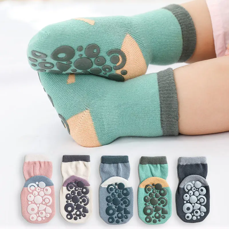 Autumn Winter Baby Socks Cotton Children Baby Non-Slip Toddler Socks Newborn Cartoon Socks 0-5 Years