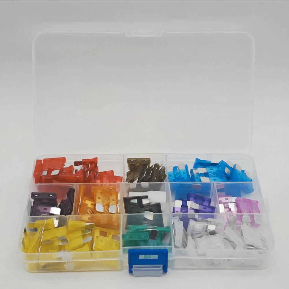 120-teiliges Standard-Sicherungssortiment, Flachsicherungen-Sortiment (2A 3A 5A 7,5A 10A 15A 20A 25A 30A 35A 40A) + Mit Sicherungsauszieher – Detail 3