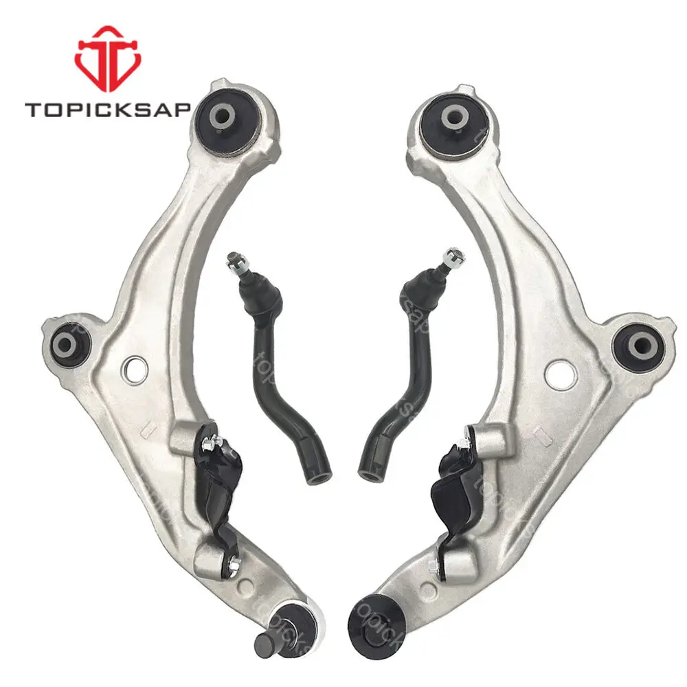 TOPICKSAP Front Lower Control Arm Ball Joint Tie Rod Suspension Kit for Nissan Maxima A35 2009 - 2014 545019N00A