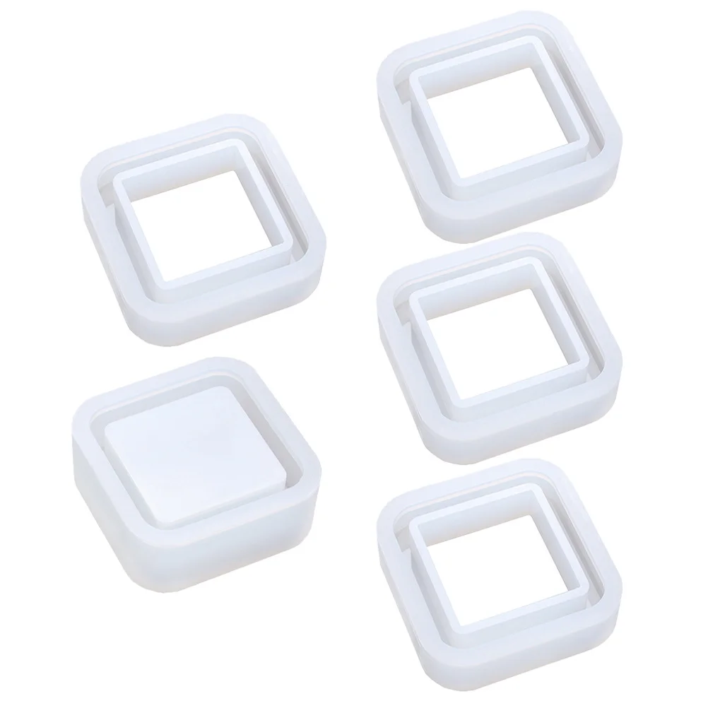 

1 set 1 Set Silicone Diy Mold Square Stacked Tray For Epoxy Resin Crafting Storage Container Multi-Layer Molding Tool