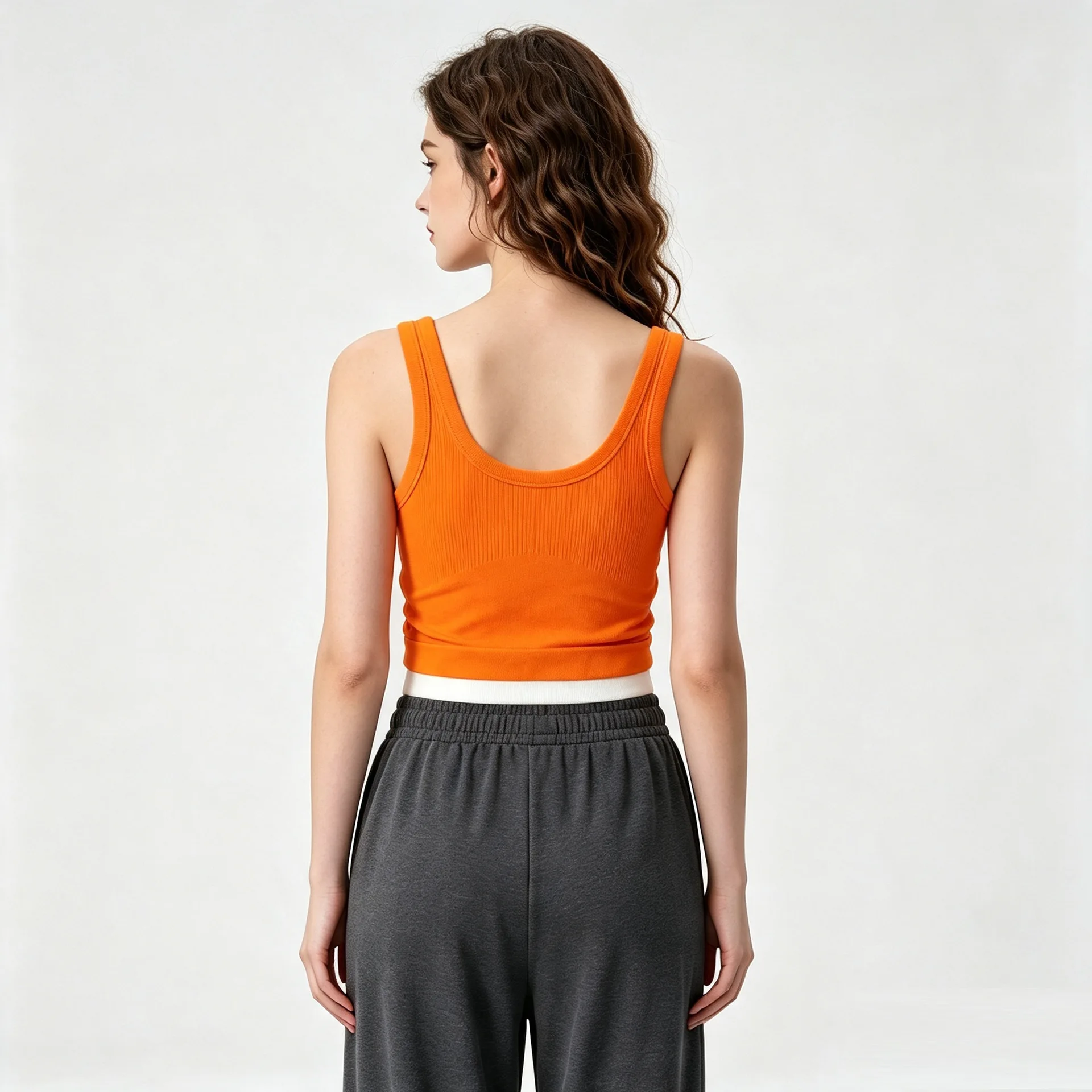 Summer Contrasting Sports Vest, Women's Fitness Yoga Clothes, Running Vest, Cycling Integrated Top