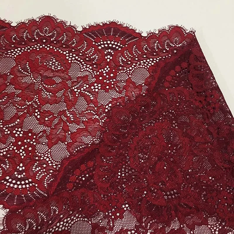 

19Yards Floral Stretch Lace Fabric Skirt Hem Sewing Craft DIY Apparel Fabrics Wedding Sleeve Lace Trim Trimming