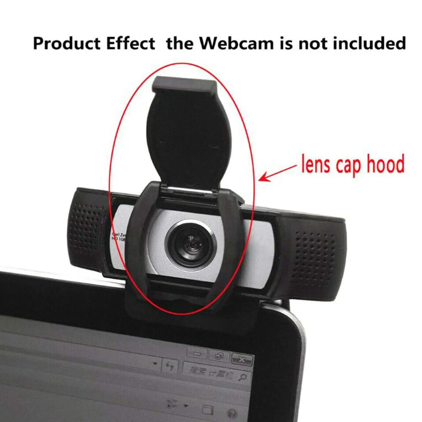 Privacy Shutter Lens Cap Hood Cover Camera Protector Universal Black for Logitech C920 C922 C930e Laptop Webcam
