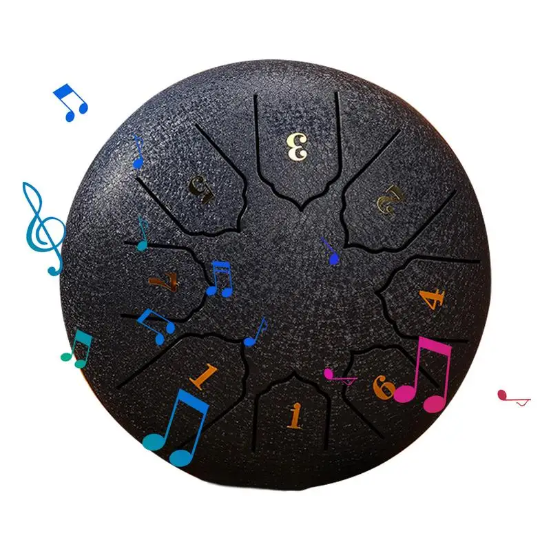 

Tongue Drum Musical Rain Drum 6-Inch C/D Key Tongue Drum Percussion Instruments Hand Pan Tank Drum With Drum Mallets For Yoga