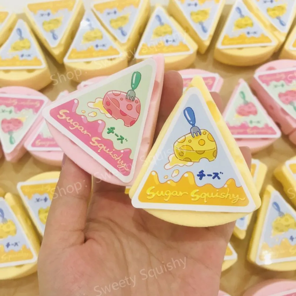 Squishy Gesimuleerde Kaas Brood Knijpspeeltje Zachte Stress Langzaam Stijgende Zintuiglijke Fidget voor Angst ADHD Autisme Cadeaus voor Kinderen