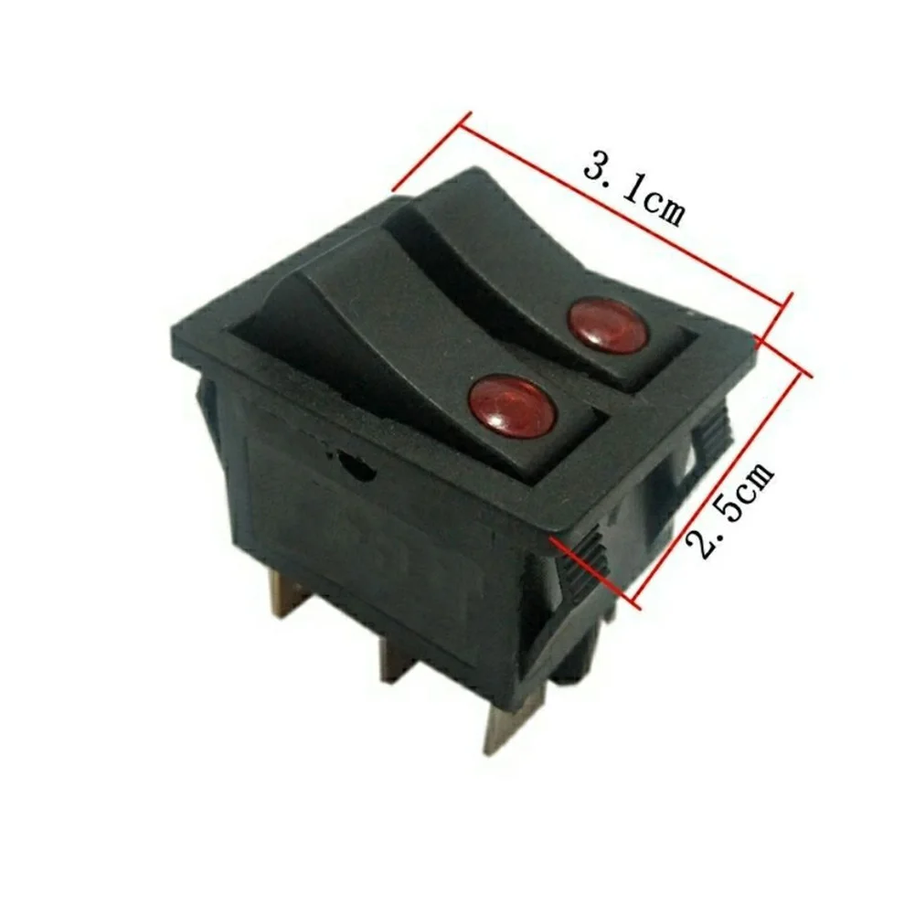 5PCS 250V 16A Rocker Switch with Push Button Operation for Oil Filled Radiators Electric Heaters and Similar Heating Devices
