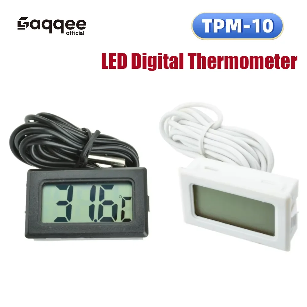 Termómetro Digital LED TPM-10 con Cable de 2 Metros, Sensor de Temperatura, Instrumento Detector, Medidor de Temperatura