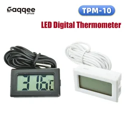 TPM-10 LED Digital Thermometer With Wire 2M Probe Temperature Sensor Instrument Detector Tester, Temperature Gauge