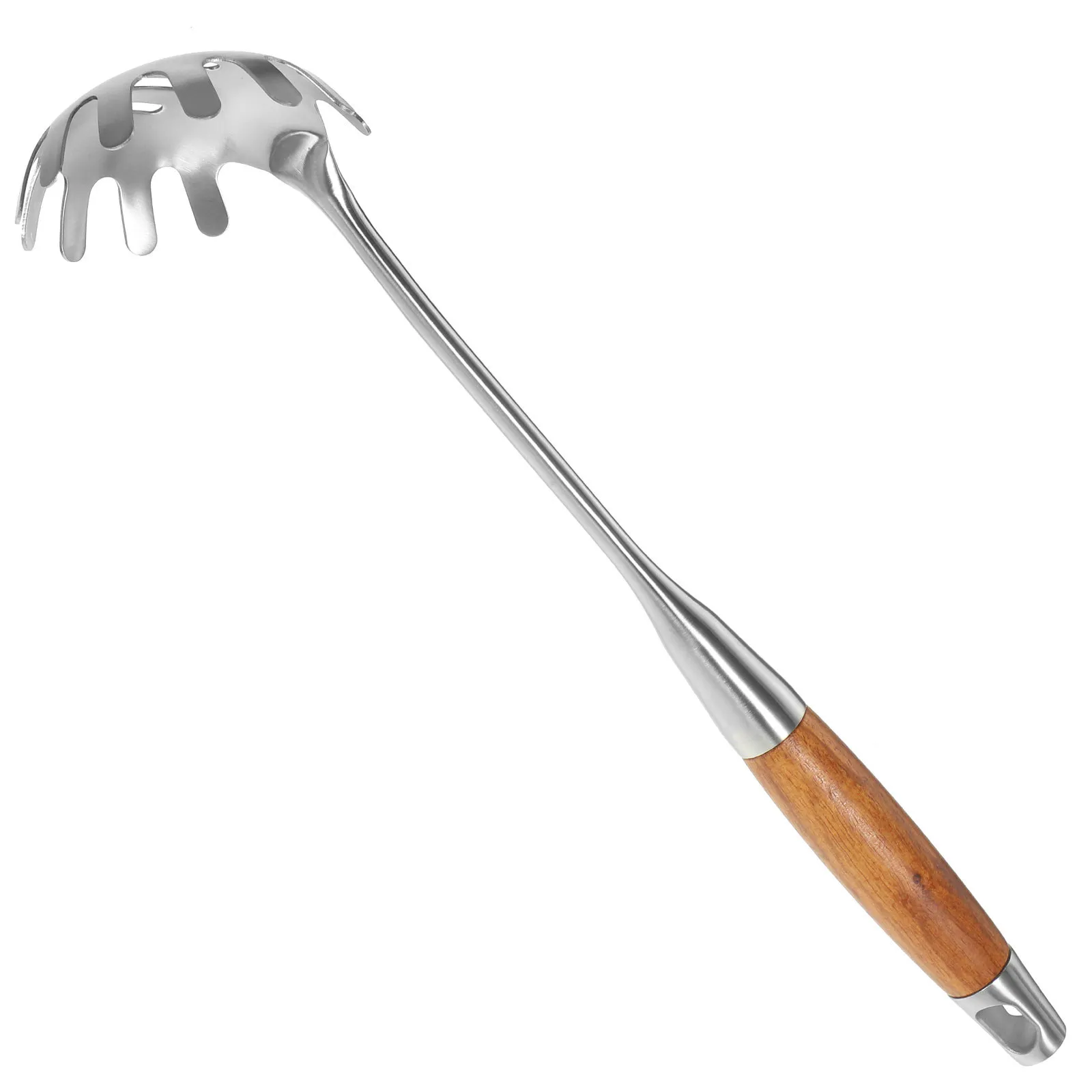 Stainless Steel Spaghetti Spoon Server Noodle Strainer Heat Resistant Kitchen Pasta Utensil Slotted Colander Spoon Noodle Filter
