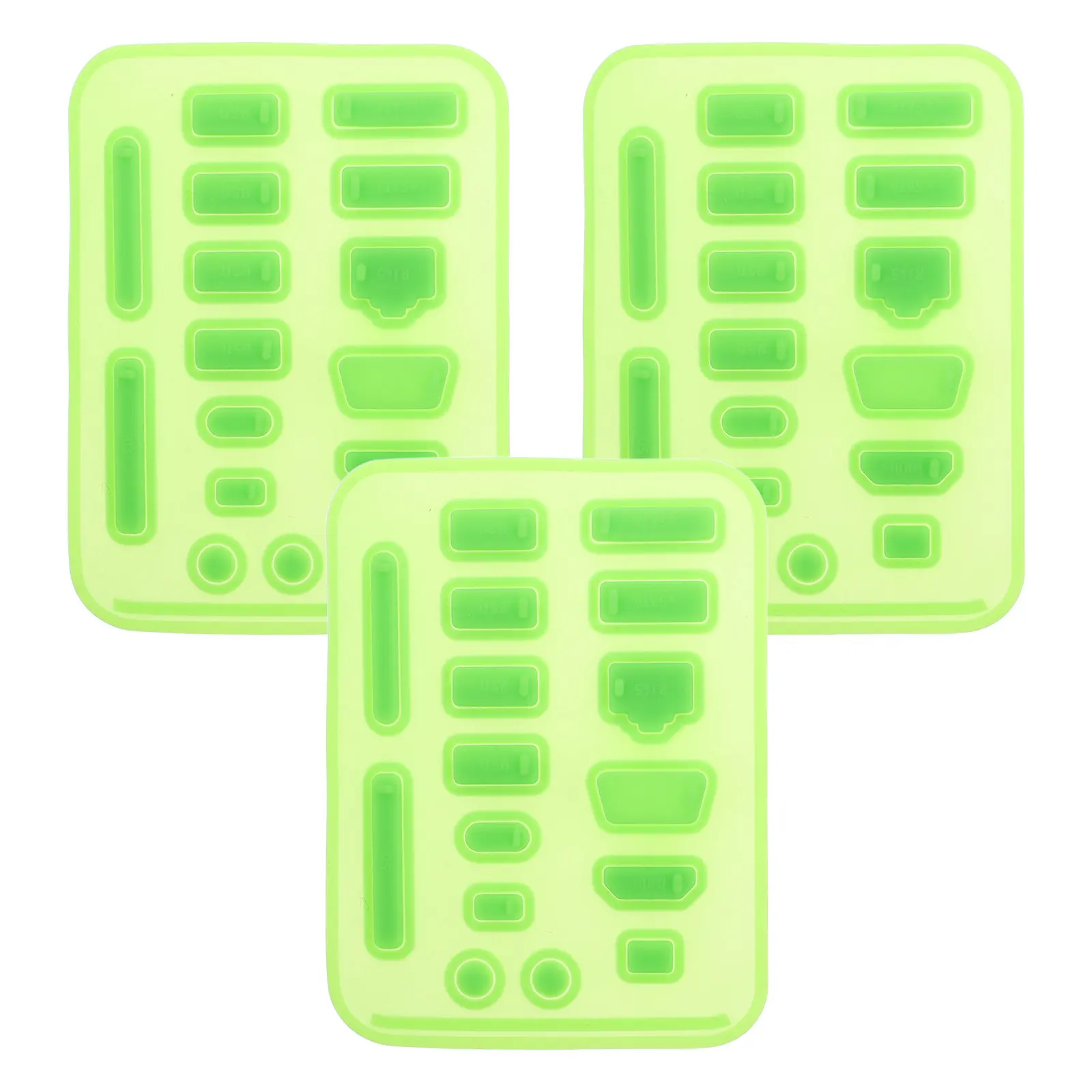 

3Sets Laptop Dustproof Plugs Silicone Universal Fit Computer Port Dust Caps Protection for USB Rj45 Audio Charging Ports