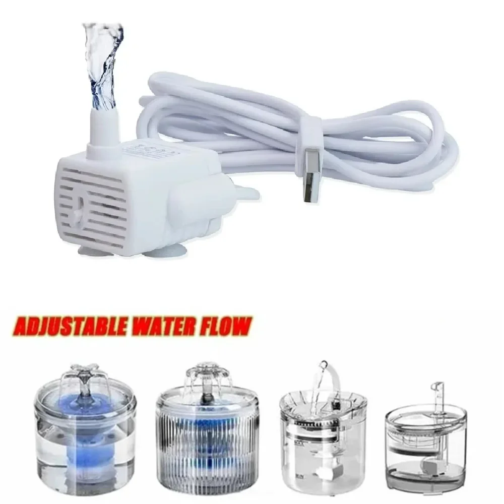 Water Pump Pet Cat Water Dispenser Anti Dry Burning Motor Cat Flower Water Dispenser Water Dispenser Fish Tank Submersible Pump