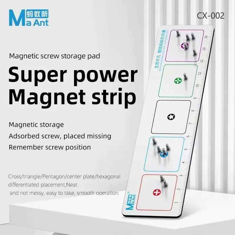 Maant CX-002 Magnetic Screw Storage Pad Super Power Magnet Strip Magnetic Storage Adsorbed Screw For Mobile Phone Repair Tool