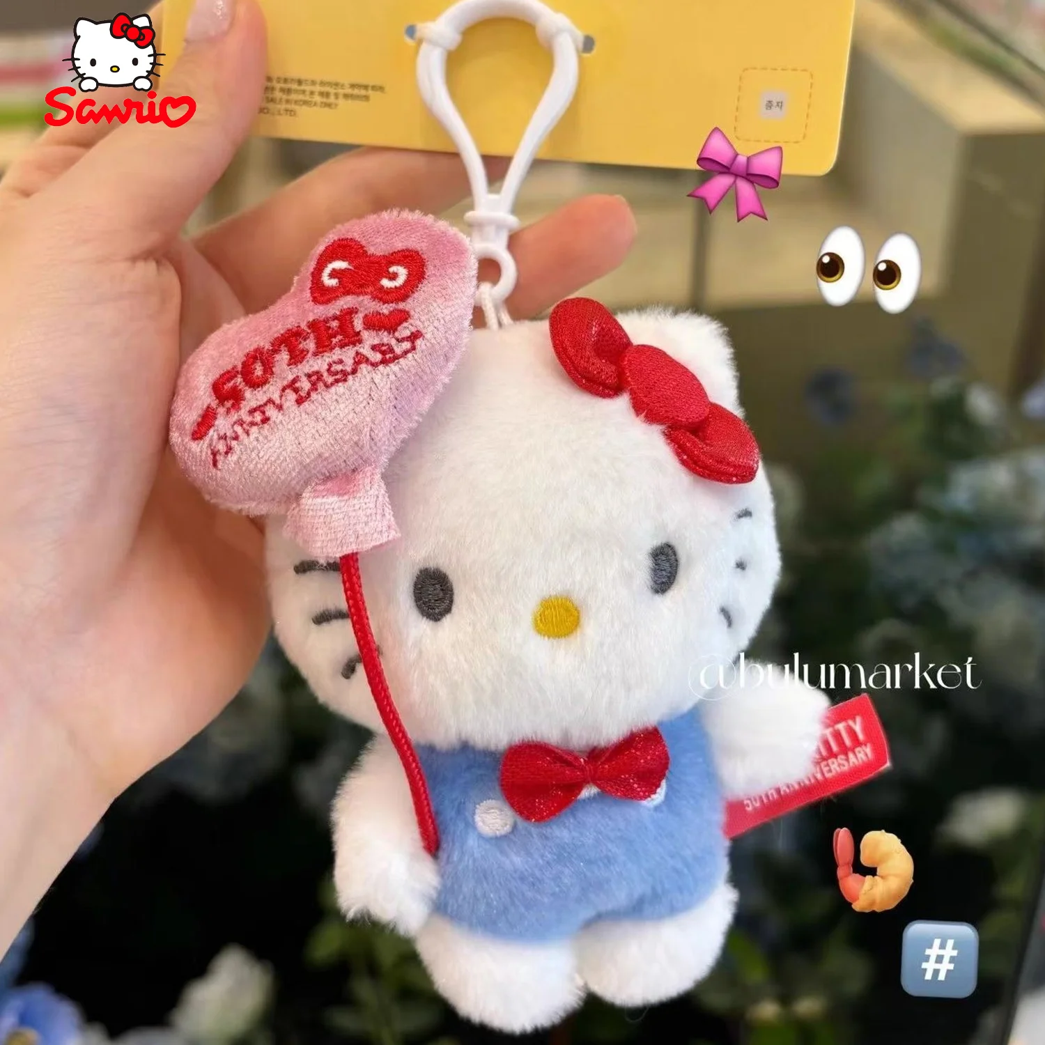 Hello Kitty brelok 50th Anniversary Limited Plushie Edition Sanrio wisiorek lalka plecak brelok do kluczy z ozdobą zabawki pluszowy prezent