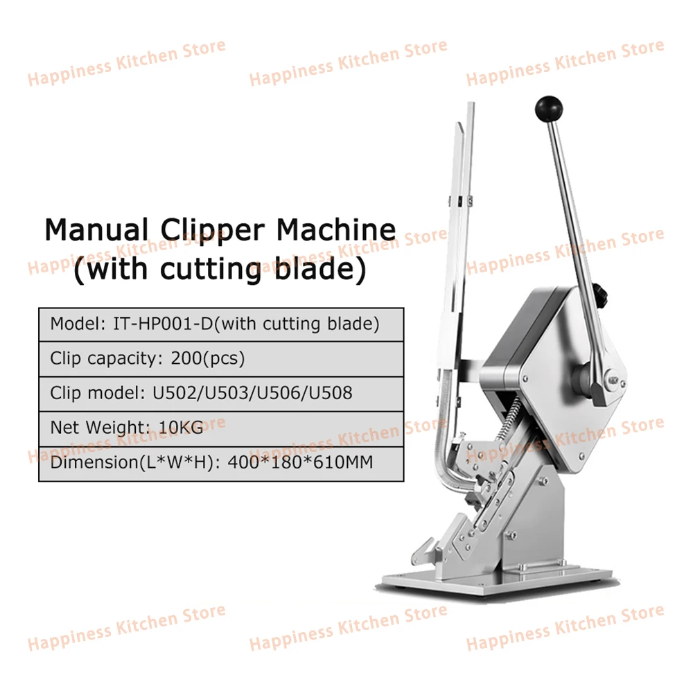 Manual Clipping Machine With U-shape Clips Commercial Sausage Clipper For Fruit Vegetable Packing Tools