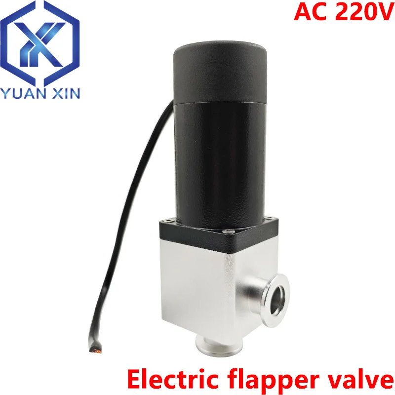 

GDC-KF High Vacuum Electric Solenoid Flap Valve Electric Angle Valve 220V Bellows Seal