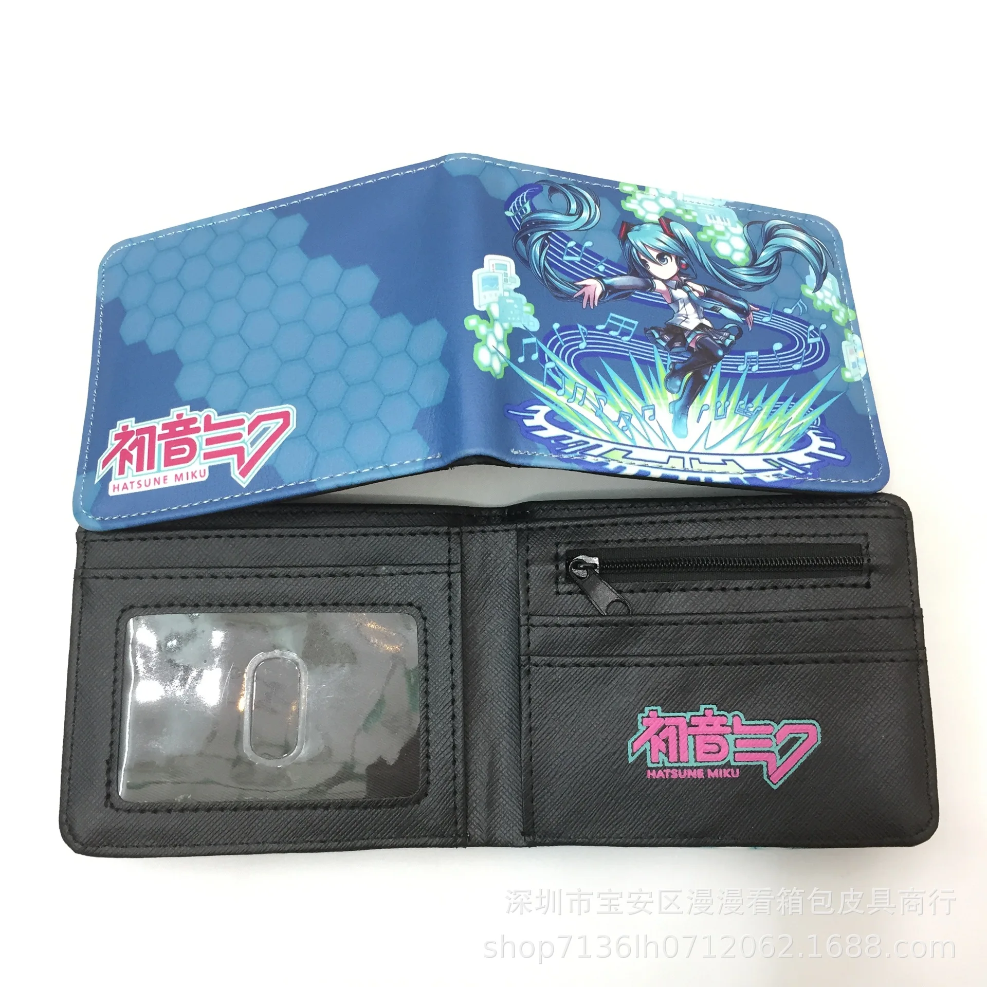 New Anime Hatsune Miku Kawaii Anime Figures Multi Functional Short Style Wallet Headphone Bag Pocket PU Coin Purse Fans Gifts