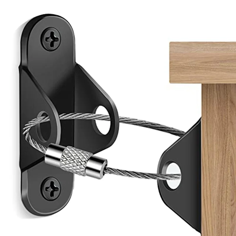 AA86 10 PCS Furniture Anchor Anti-Tip Furniture Anchor For Furniture Dresser Wall Safety Anchor Furniture Fastener Wall C