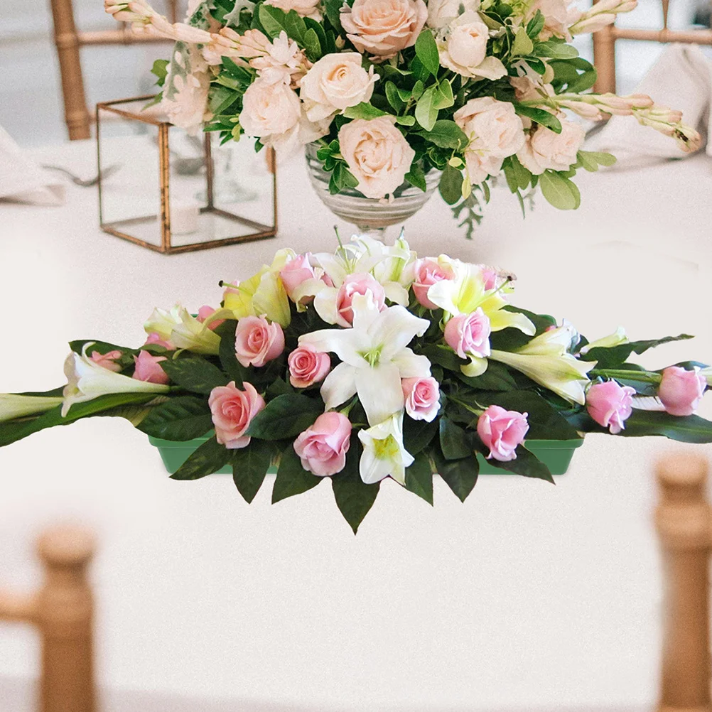 Bandejas de fijación para arreglos florales, Base de espuma de plástico para barro Floral, sujeción segura, fácil instalación, solución de exhibición elegante, 8 Uds.