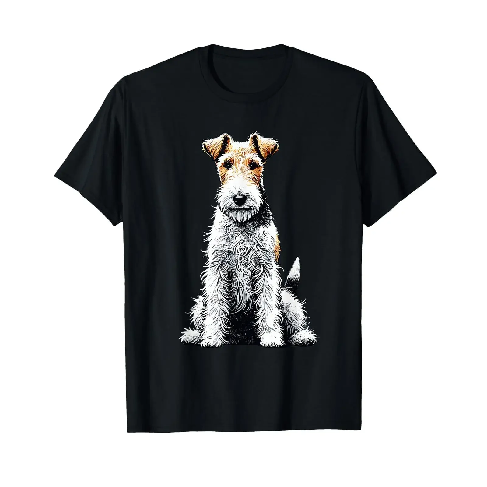 Wire Fox Terrier T Shirt vintage Washed Unisex Casual Breathable Versatile designer clothes Stretched Slightly