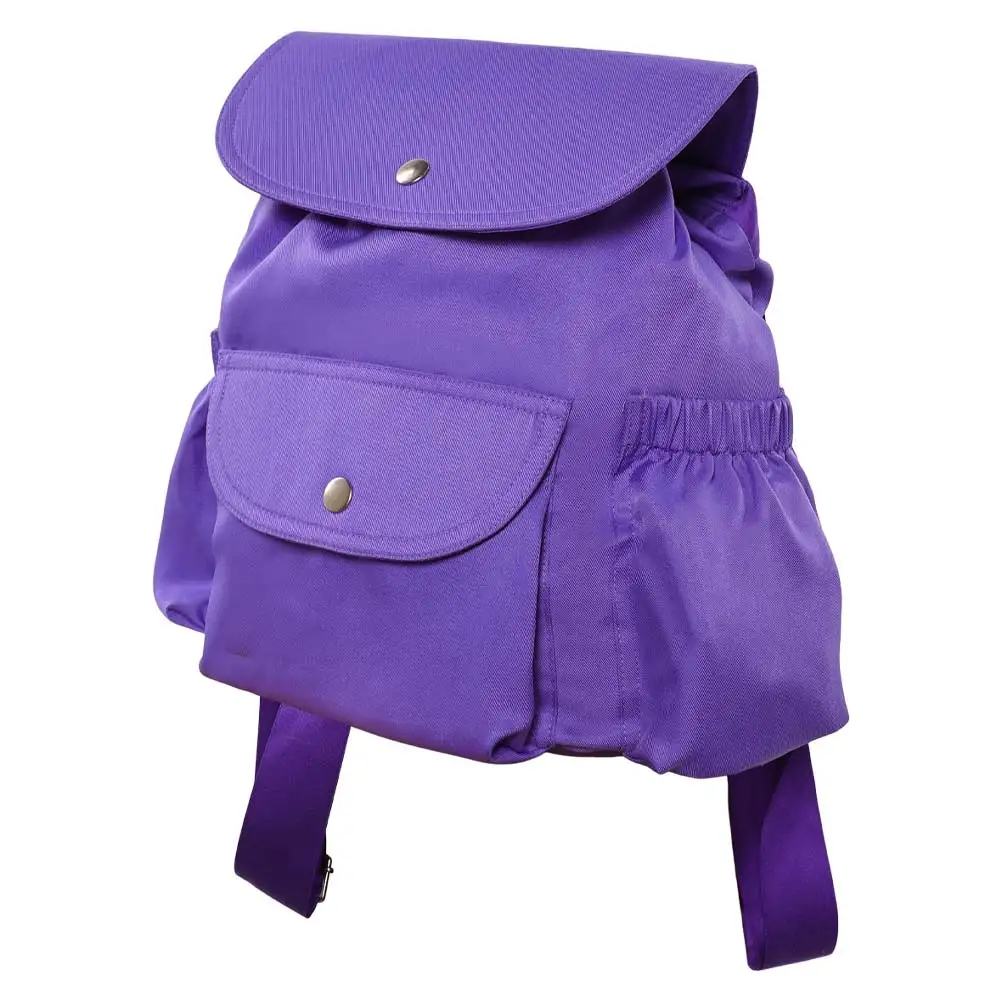 กระเป๋าเป้สะพายหลังสีม่วงแฟชั่นวินเทจความจุสูงกระเป๋าเป้สะพายหลังน้ำหนักเบาคุณภาพสูงเรียบง่ายเข้ากันได้กับทุกชุดอุปกรณ์ประกอบฉากคอสเพลย์อีเลเว่น