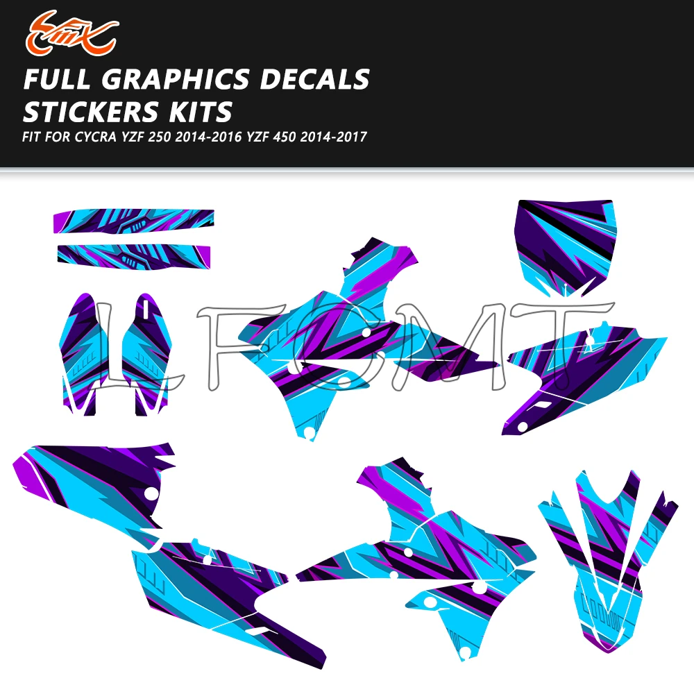 

Наборы графических наклеек для мотоциклов, подходящие для Yamaha CYCRA YZF250 YZF 250 2014-2016 YZF450 YZF 450 2014 2015 2016 2017