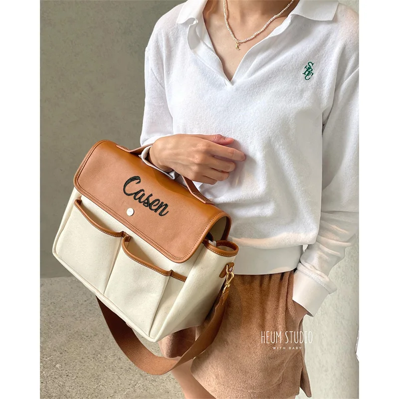 Personalized Mommy Bag Large Capacity Multi functional Leisure Maternal and Child Bag for Outgoing Crossbody Mom Tote Bag