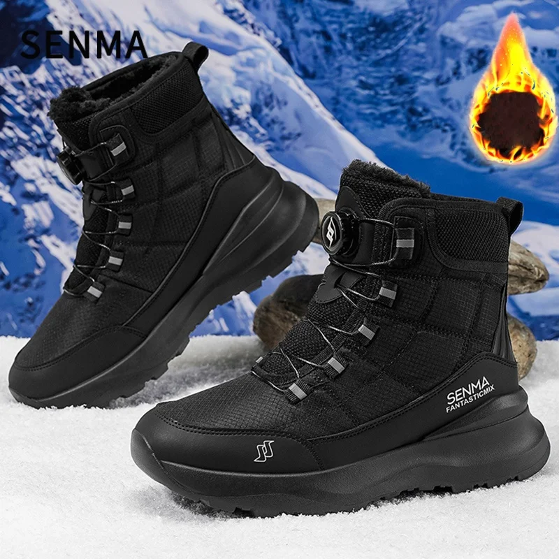 SENMA الرجال أحذية الثلوج 2026 الشتاء موضة في الهواء الطلق أحذية رجالي عالية الجودة المشي لمسافات طويلة حذاء من الجلد الرجال أحذية الصيد الثلوج أفخم الذكور الأحذية #3