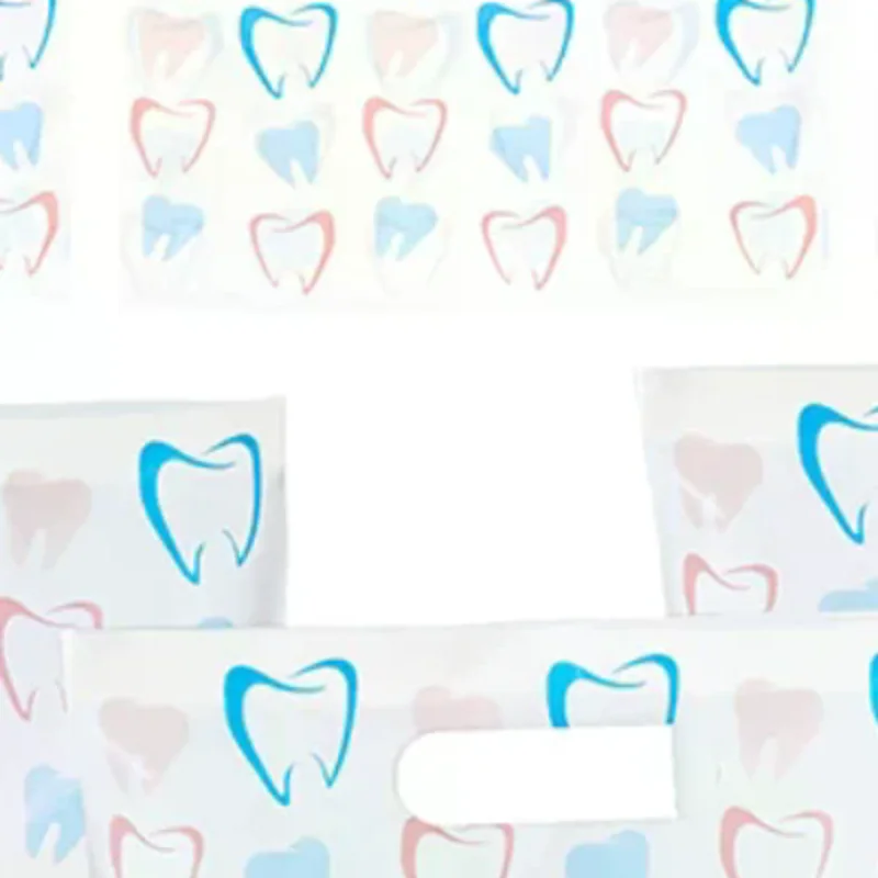 30/50pcs Dental Bags For Dental Patients, Bulk Plastic Dental Goods Gift Bags For Hygienists, Dentists, Patient Care Clinics,