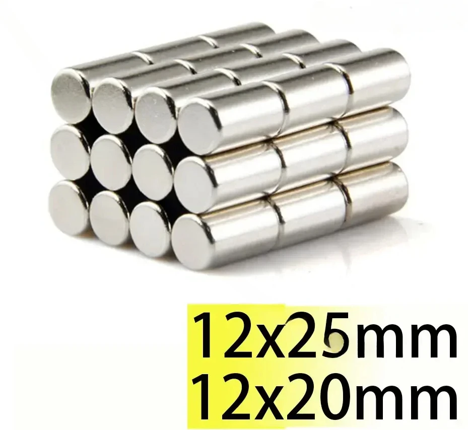 N35 12x25 12x20 Magnet  Superpower 12*25  Neodymium Strong Magnets Rare Earth Nickle Coating Search Magnetic Fridge DIY