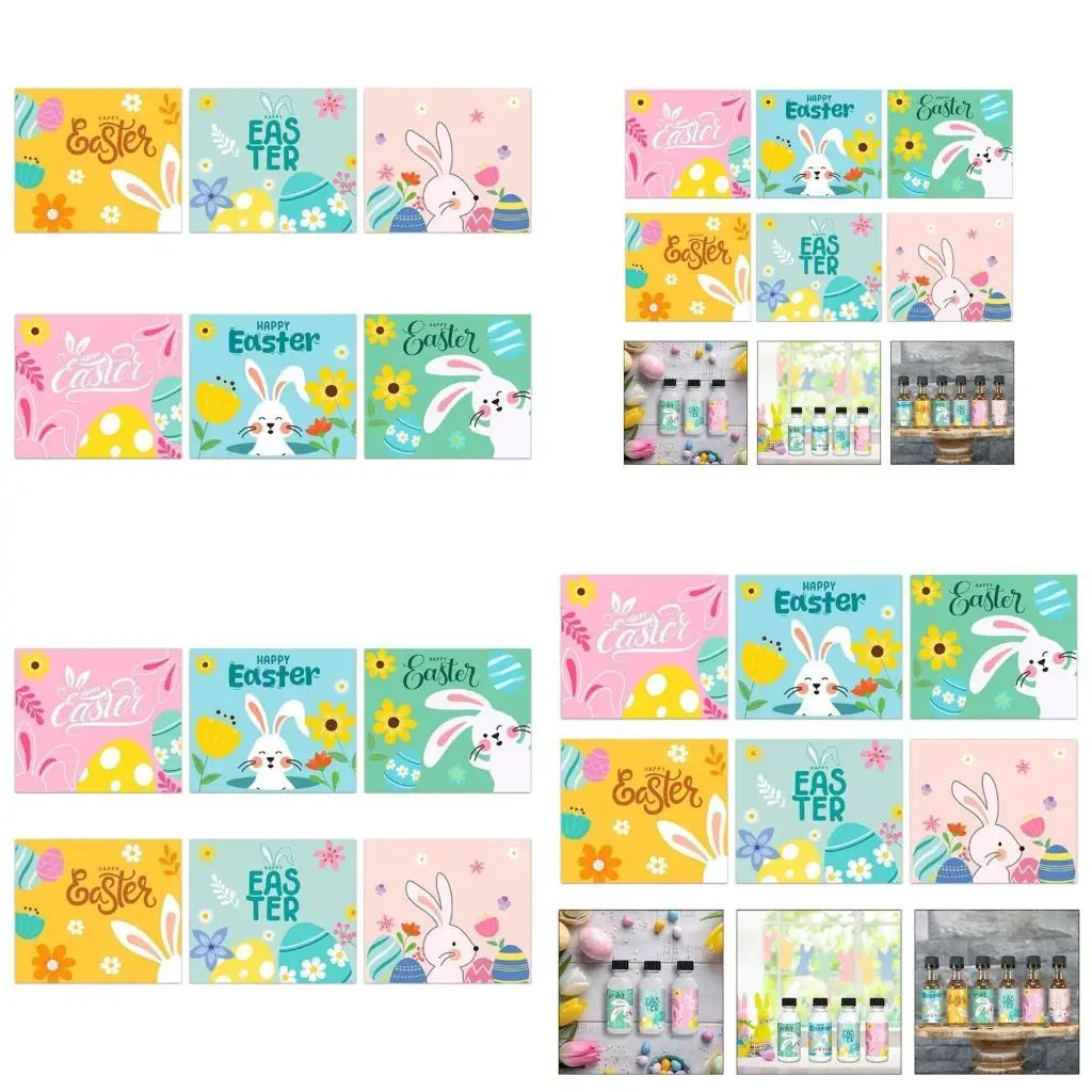 

E8BD Easters Sticker for Kids and Toddlers Water Bottle Labels for Holiday Projects