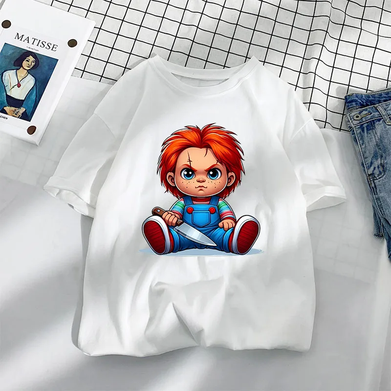 Stephen König ist es chucky Horrorfilm T-Shirt Retro Kurzarm T-Shirt Männer Frauen lose amerikanische T-Shirt übergroße T-Shirts