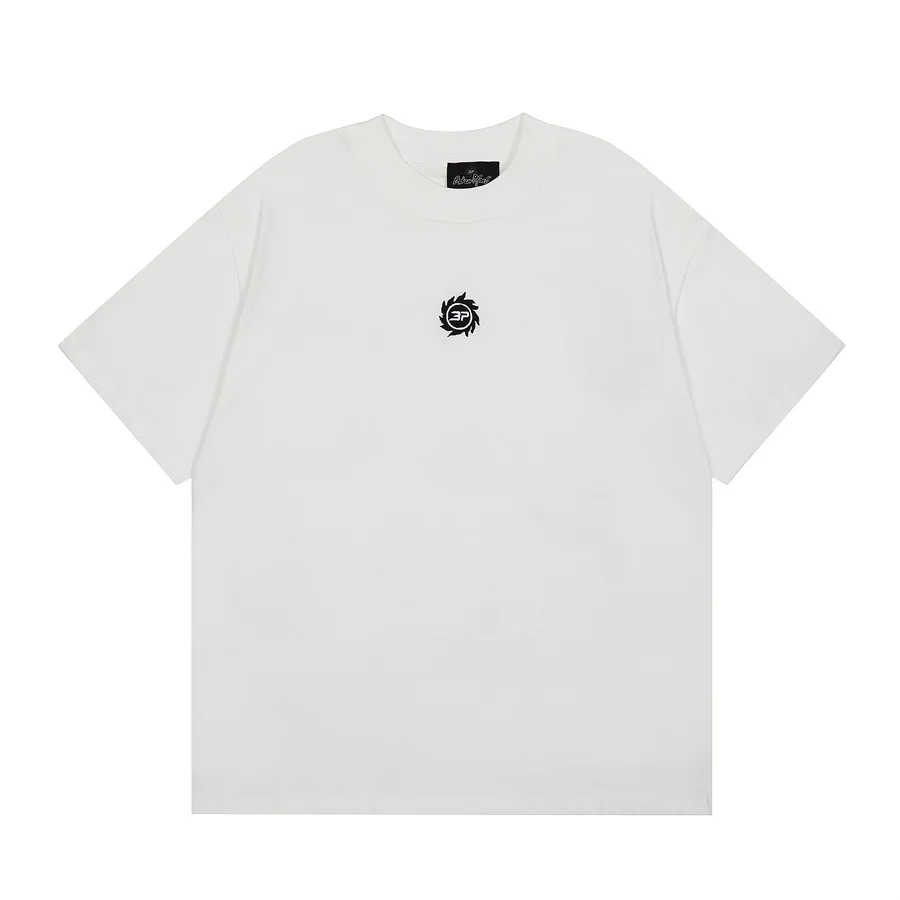 

Broken Pl Embroidered Logo Simple Versatile Loose Fit Pure Cotton ort Sve T-irt for Men Youth Faion Casual Wear