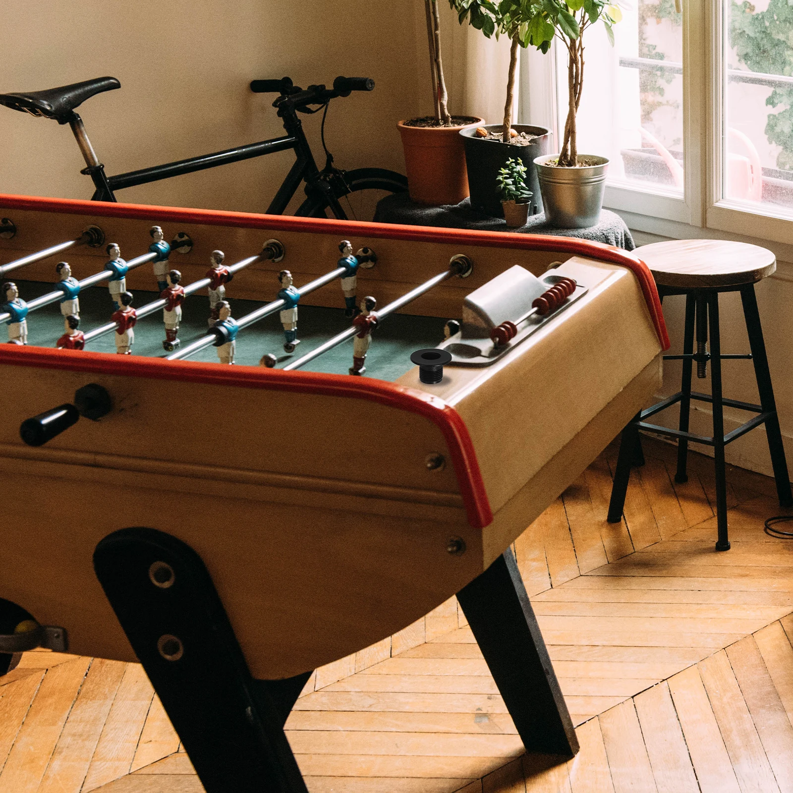 

6Pairs Football Machine Bearings Plastic Foosball Bushings Replacement Parts for Table Football Shaft Easy Install Universal Rod