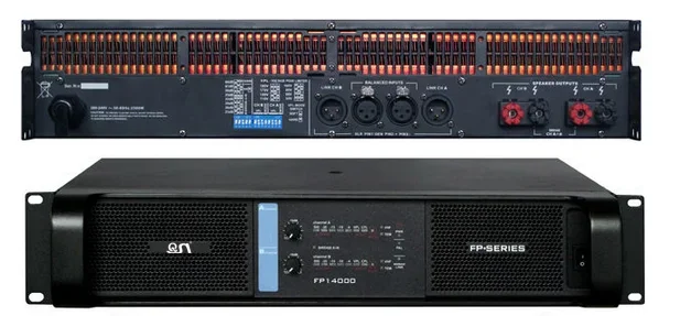 FP series FP14000 2 Channel 2U size Class-TD professional amplifier for line array speaker