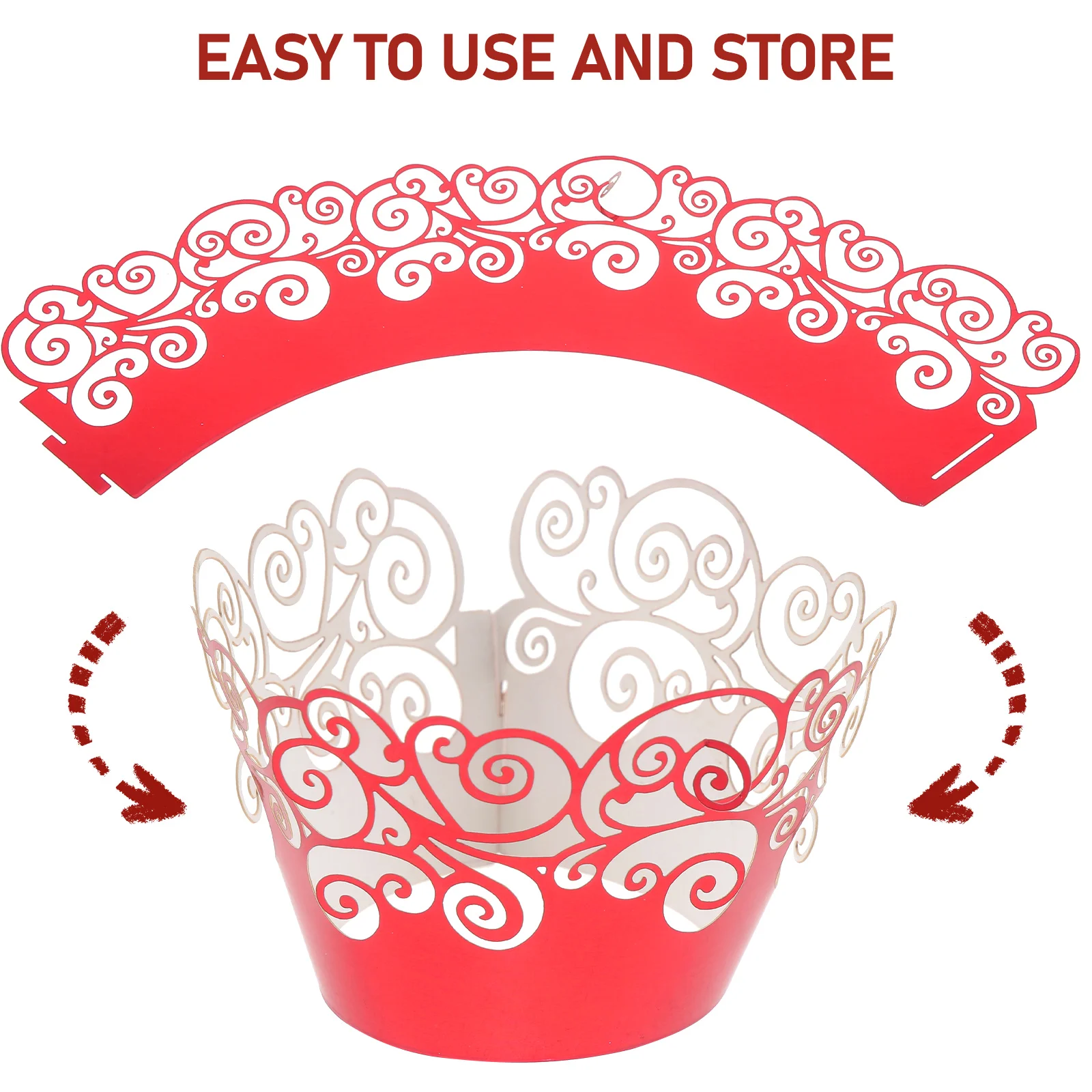 

50 Pcs Aluminum Foil Cup Baking Cupcake Wrappers Cakes Mini Cups Cases for
