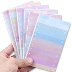 Korean Rainbow Memo Pad Planners Check List To Do Shopping Agenda Notebook Notepad Aesthetic Stationery School Office Supplies