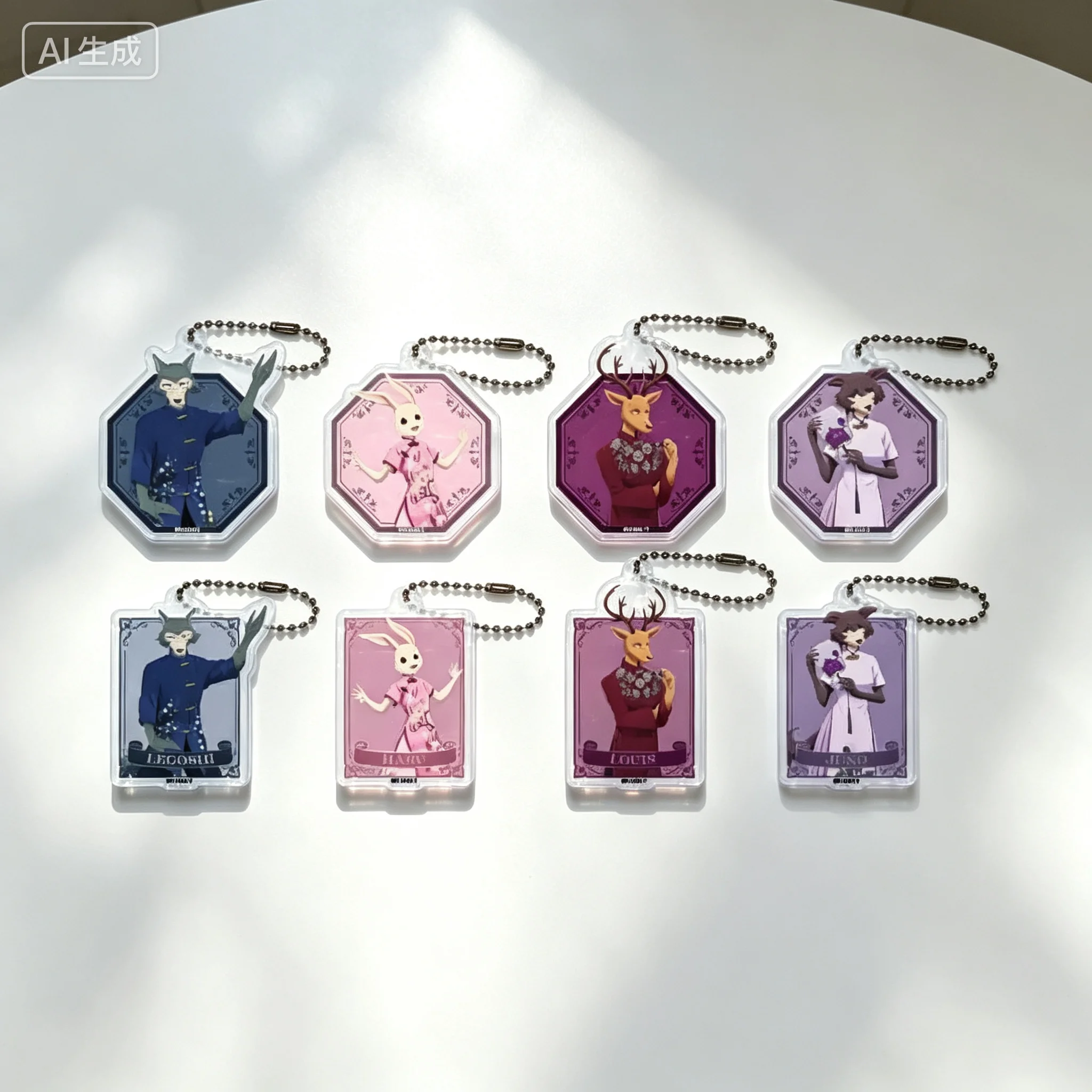 Anime BEASTARS FINAL SEASON Legoshi Chinese Style Acrylic Pendant Keychains Bag Decorations Gifts For Friends