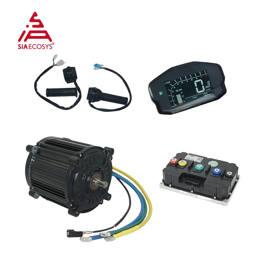 

QSMOTOR 180 8000W 72V 90H Encoder Mid Drive Motor Conversion Kit With Fardriver ND721200B Controller From SIAECOSYS